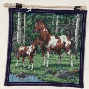 Handcrafted Quilted Horse Wall Hanging